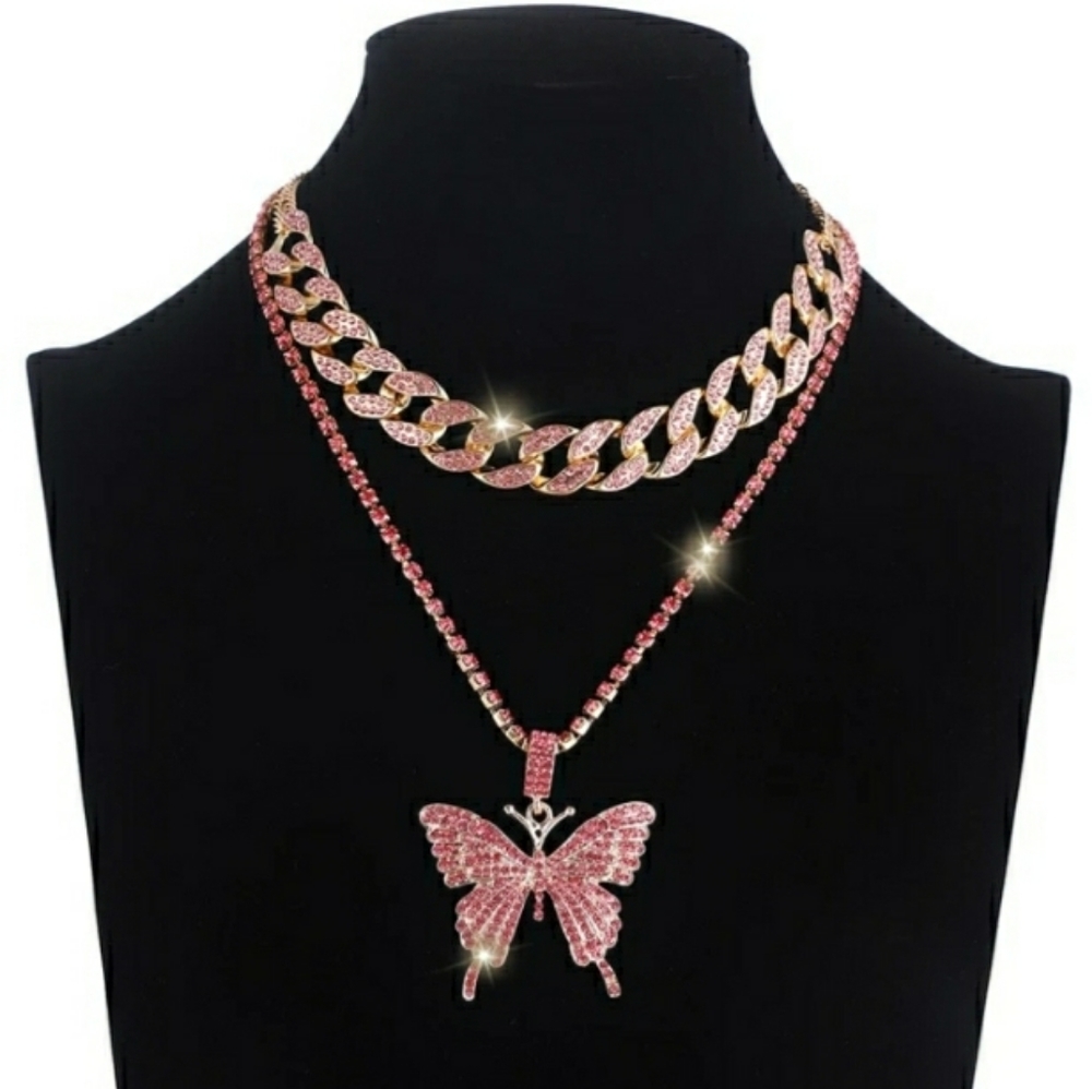 Ice butterfly necklace